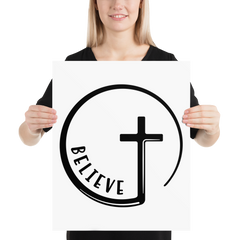 Believe Circle Cross - Poster