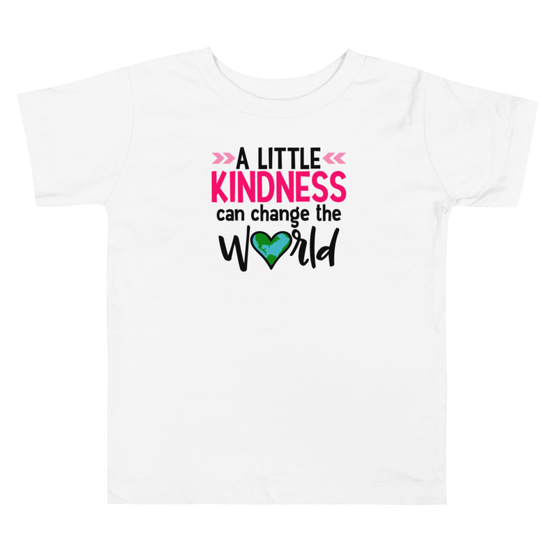 A Little Kindness Can Change the World  - Pink - Toddler Short Sleeve Tee