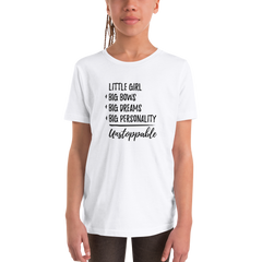 Little Girl Unstoppable - Youth Short Sleeve T-Shirt