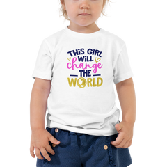 This Girl Will Change the World - Toddler Short Sleeve Tee