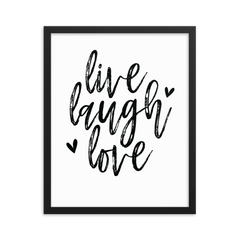 Live Laugh Love - Framed Poster