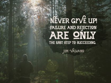 Never Give Up  - Motivational/Inspirational Wallpaper (Downloadable JPEG)