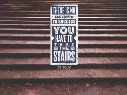 There Is No Elevator - Motivational/Inspirational Wallpaper (Downloadable JPEG)
