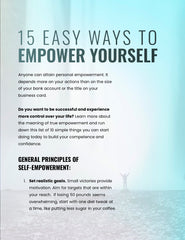 15 Easy Ways to Empower Yourself – Action Guide – (Downloadable – PDF)