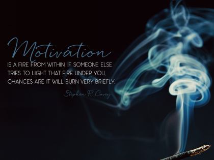 Motivation Is a Fire - Motivational/Inspirational Wallpaper (Downloadable JPEG)
