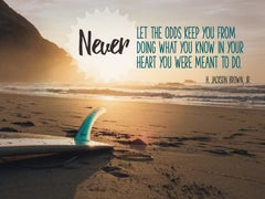 Never Let the Odds - Motivational/Inspirational Wallpaper (Downloadable JPEG)