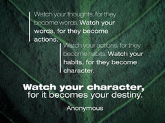 Watch Your Thoughts - Motivational/Inspirational Wallpaper (Downloadable JPEG)