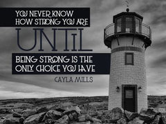 You Never Know How Strong You Are - Motivational/Inspirational Wallpaper (Downloadable JPEG)