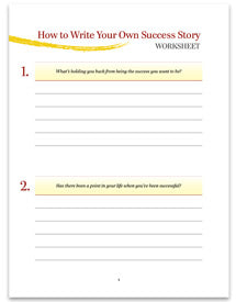 How to Write Your Own Success Story - Worksheet - (Downloadable – PDF)