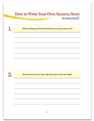 How to Write Your Own Success Story - Worksheet - (Downloadable – PDF)