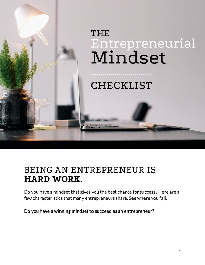 The Entrepreneurial Mindset - Checklist - (Downloadable – PDF)