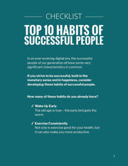 Top 10 Habits of Successful People - Checklist – (Downloadable – PDF)