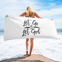 Let Go & Let God - Beach Towel
