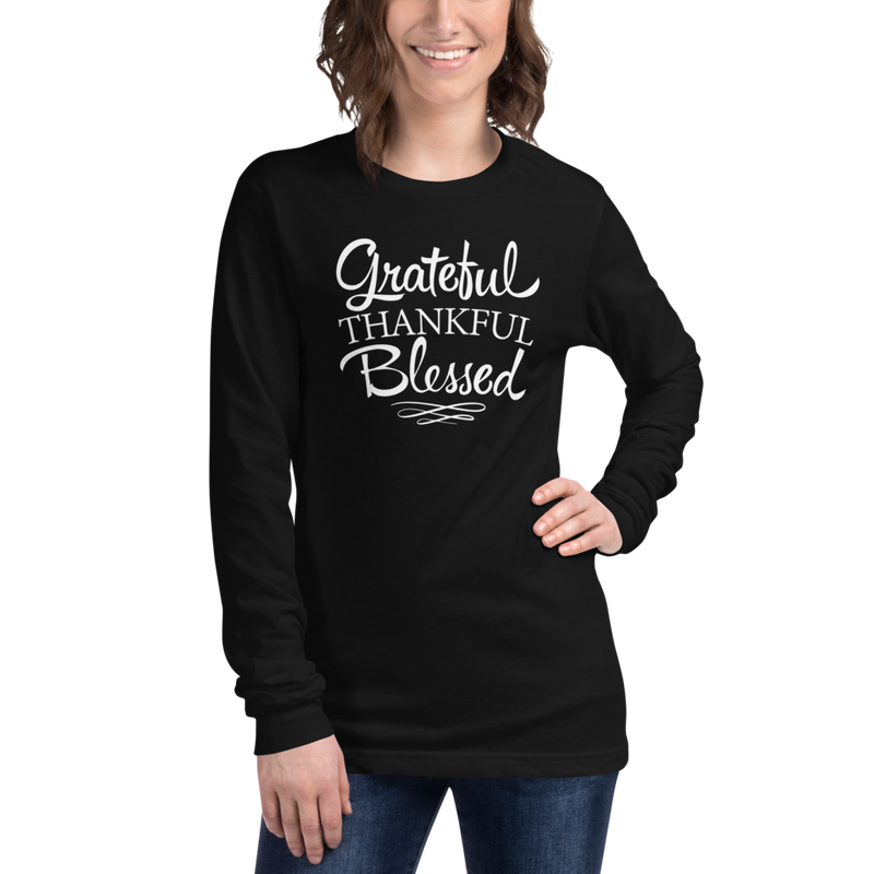 Grateful Thankful Blessed - Long Sleeve T-Shirt