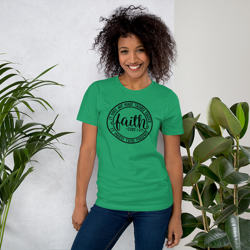 Faith - It Doesn't Make Things Easier - Cotton T-Shirt