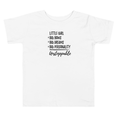Little Girl Unstoppable - Toddler Short Sleeve Tee