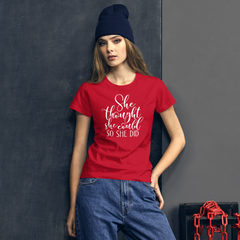 She Thought She Could so She Did - Women's Cotton T-Shirt