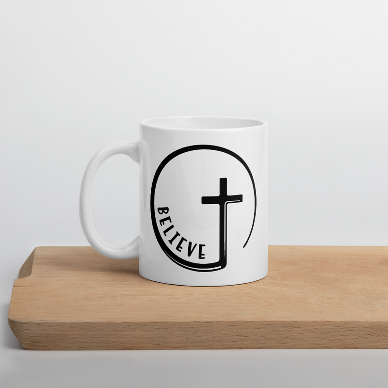 Believe Circle Cross - Coffee Mug