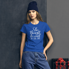 She Thought She Could so She Did - Women's Cotton T-Shirt