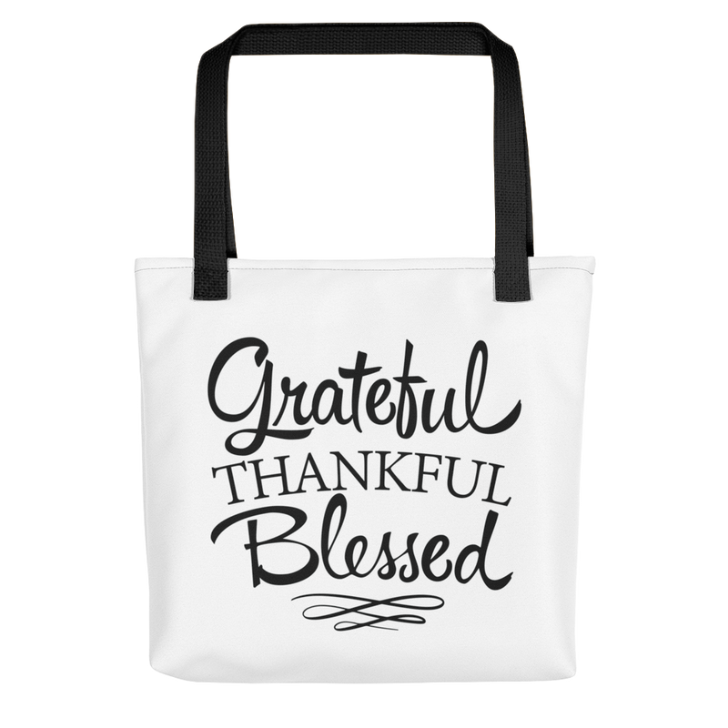 Grateful Thankful Blessed - Tote Bag
