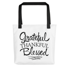 Grateful Thankful Blessed - Tote Bag