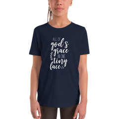 All of God's Grace in One Tiny Face - Youth Short Sleeve T-Shirt