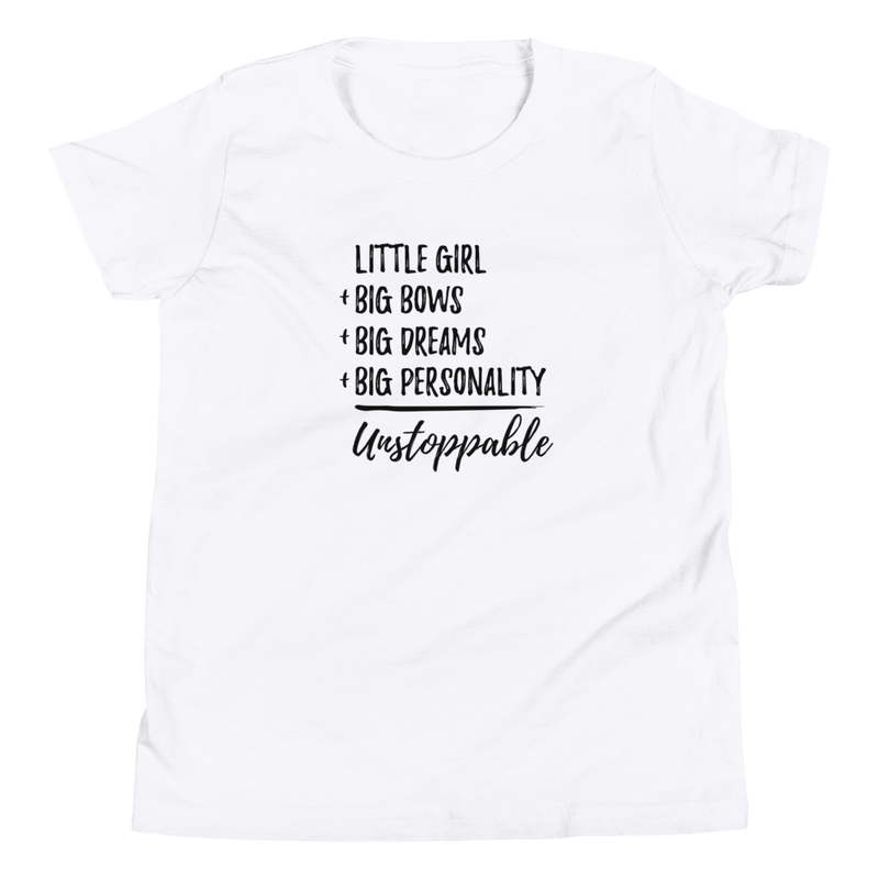 Little Girl Unstoppable - Youth Short Sleeve T-Shirt