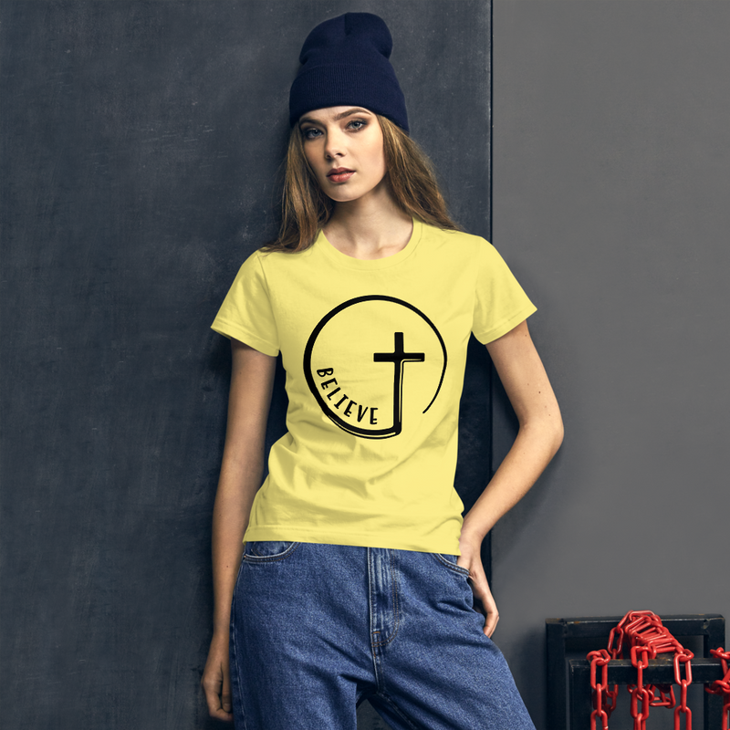 Believe Cross - Women's Cotton T-Shirt