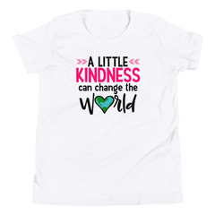 A Little Kindness Can Change the World  - Pink - Youth Short Sleeve T-Shirt