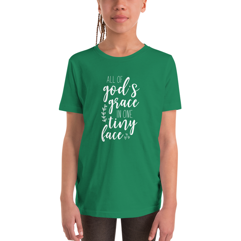 All of God's Grace in One Tiny Face - Youth Short Sleeve T-Shirt