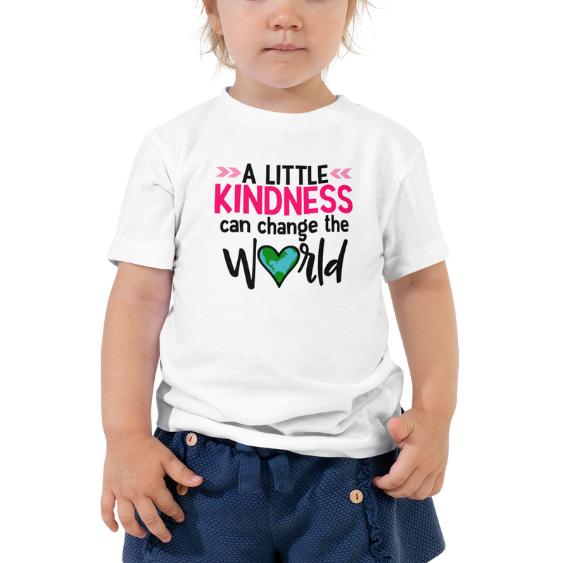 A Little Kindness Can Change the World  - Pink - Toddler Short Sleeve Tee