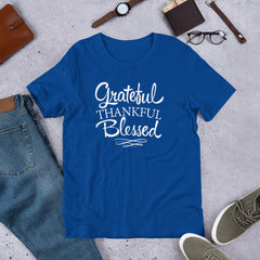 Grateful Thankful Blessed - Cotton T-Shirt