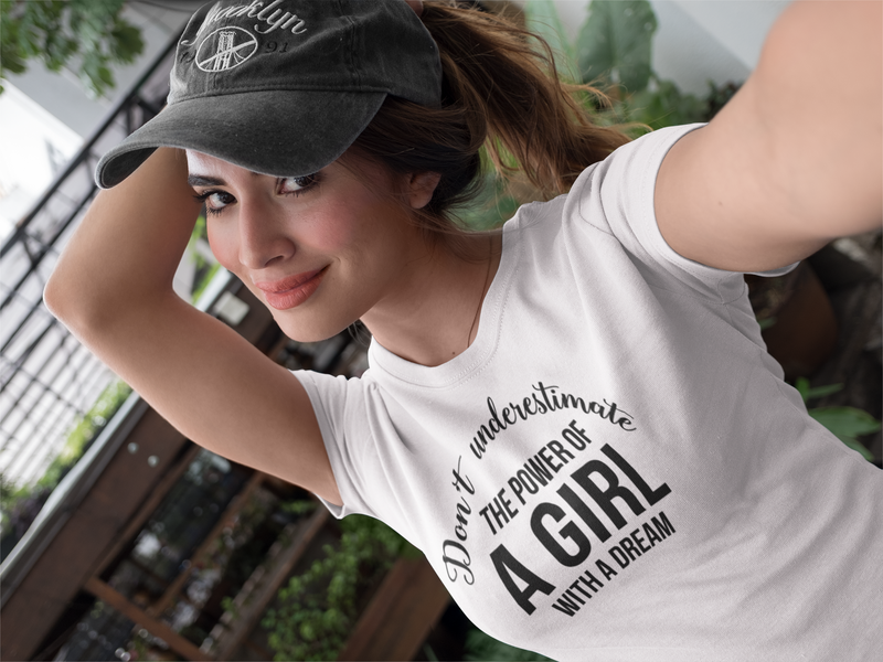 Don't Underestimate The Power of A Girl - Cotton T-Shirt
