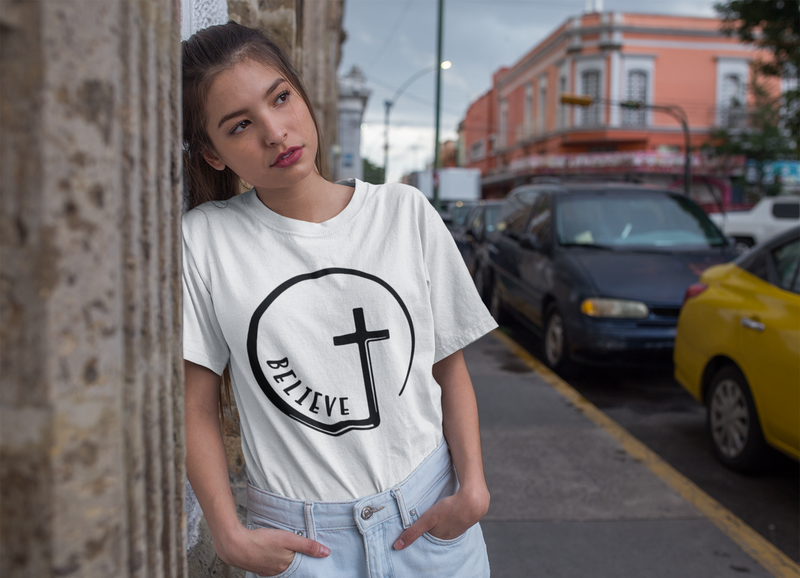 Believe Cross - Cotton T-Shirt