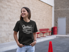 Grateful Thankful Blessed - Cotton T-Shirt